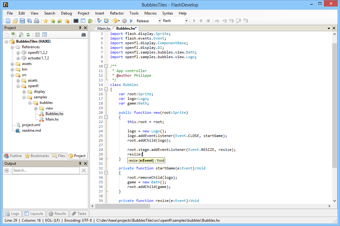 wwx 2014 flashdevelop ide grid-1-4